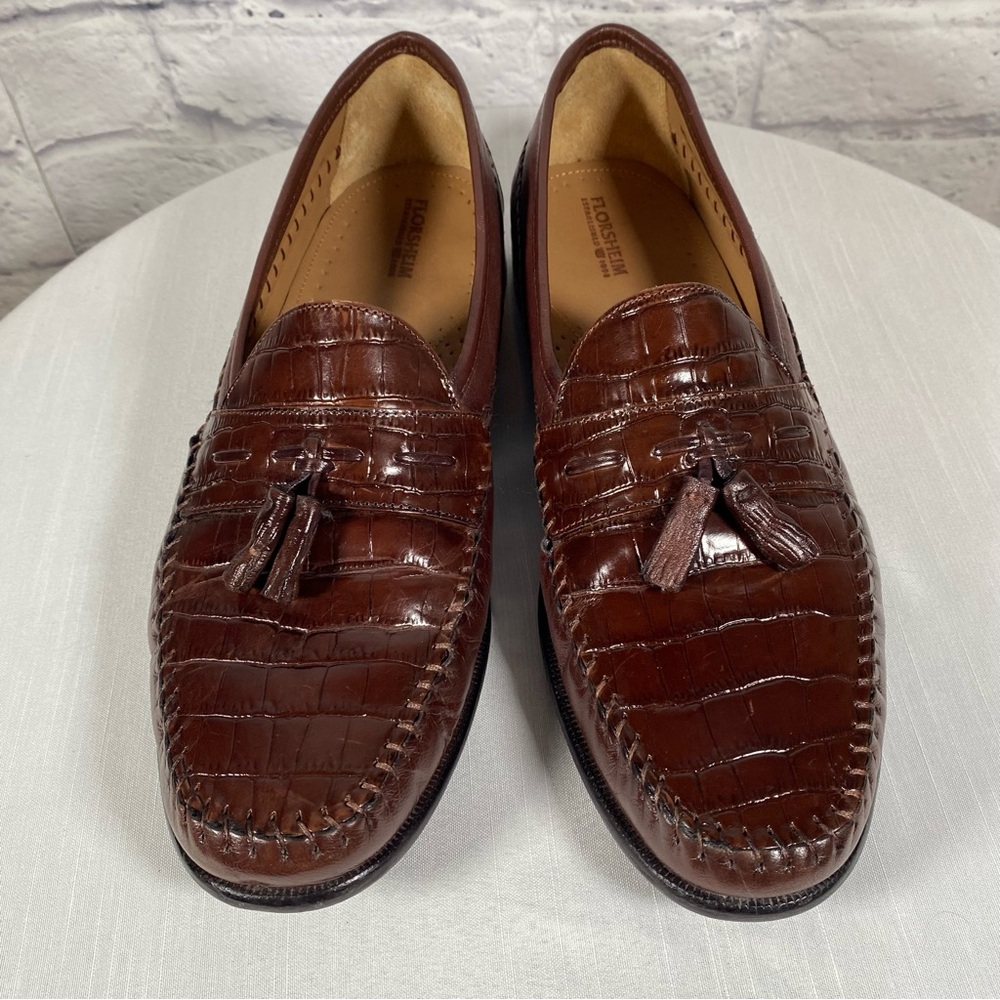 Florsheim Pisa Tassel Brown Penny Loafers Size 12 D